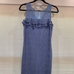 Lily Pulitzer Blue Sleeveless Lace Dress